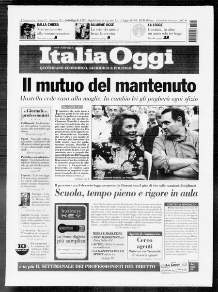 Italia oggi : quotidiano di economia finanza e politica